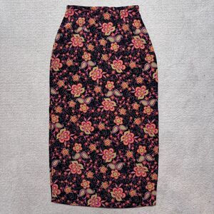 VTG 90s We Too Sportswear Midi Skirt Floral Whimsigoth Grunge Psychedelic Sz 5